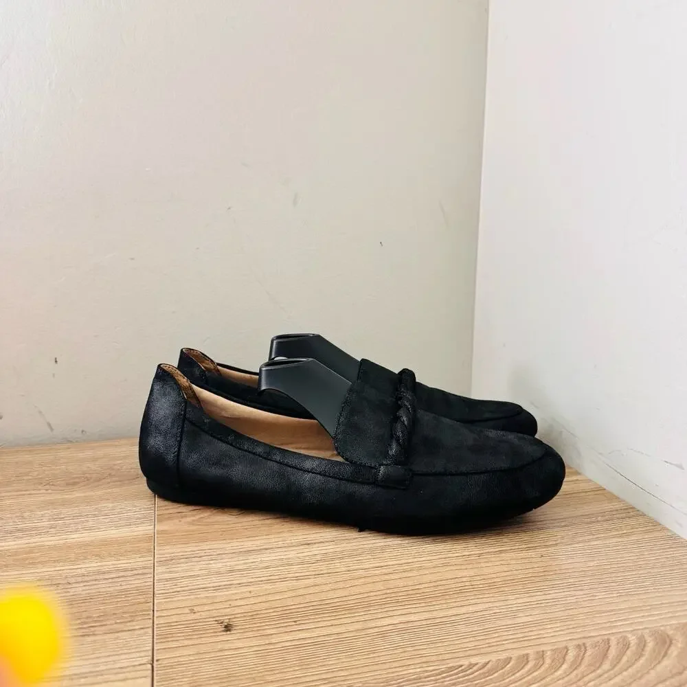 LifeStride Drew Black Suede Loafers Women’s Size 10